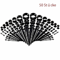 Miniatyrbillede 1 af 5: Punk Tapers Kit Plugs Stretching Set Tunnel Ears Expansion 50 Pcs