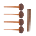 Miniatyrbillede 2 af 5: 4 stk. Japansk langskaftet ske Ramen ske Træ Hot Pot ske Shell ske Træ Ris Suppe Des