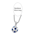 Miniatyrbild 3 av 4: Sports Fotboll Halsband för Män Pojkar Rostfritt Stål, VM Fotboll Halsband Hänge Souvenir