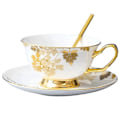 Miniatyrbillede 1 af 5: Kaffekop Keramisk kaffekop og underkop, eksklusiv engelsk tekop, kaffekop til hjemmet, velegnet til blomsterte, forskellige specialkaffe kaffe-/tekop