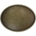 Miniatyrbillede 1 af 3: Blank Oval Bæltespænde med Kantdetaljer