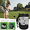 Miniatyrbilde 3 av 5: Golfnettpose for tennisballer med snor, oppbevaring, bæring, mesh-holder