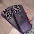 Miniatyrbild 1 av 3: Lyxigt Glitter Diamant Transparent Skal För iPhone 14 13 12 11 Pro Max Plus Linsskydd Stötsäkert Bumper Skal For Iphone 13 pro max