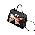 Miniatyrbild 1 av 5: Dam Handväska i PU-läder, Axelremsväska - Dam Crossbody Väska Tote Satchel Plånbok Black