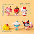Pikkukuva 5 / 5: 6 kpl Sanrio Anime-figuuria  Nukke Koti Dekor Kakku Lisää