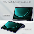 Miniatyrbillede 2 af 5: Klart Cover til Samsung Galaxy Tab S9 FE Plus, Tablet Tri-fold Stand Cover med Penneholder Dark Blue