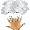 Miniatyrbilde 1 av 3: 100 stk neglefolie gel wraps poleringsfjerner kunstfjerning