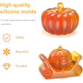 Pikkukuva 2 / 5: 2 kpl Halloween-kurpitsakynttilämuottia 3D-silikonikurpitsamuotti DIY-kynttilänvalmistuslahja Halloweenin kiitospäivän koristeisiin