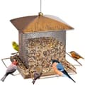 Fuglefoderbræt - Kraftig metalfoderbræt - Til ophæng udendørs - Stor kapacitet 1,6 kg - Vildtfugleindhegning - Til / Have / Udendørs / Baghave