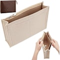 Miniatyrbild 4 av 5: 2 st Filtinsats Organizer för Handväska Multi Pocket Handväska Tote Shaper Toalettväska Fickor Insats Avdelare Organizer Väska i Väska Dragkedja Insats Väska Foder Fodral m