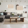 Miniatyrbild 3 av 5: Stora lampskärmar, trumljusskärm modern stil E27 ljusskydd mode vävd lampskärm skrivbordslampa lampskärm