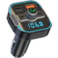 Bluetooth 5.3 FM-sender + rask billader (PD 36W/QC3.0 18W) - 2025-modell med doble mikrofoner, håndfri samtale og Siri-støtte