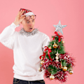 Miniatyrbilde 6 av 7: Sølvtrestjerne juletrepynt i metall - juletrepynt i stjerneform for juletrepynt - julepynt til hjemmet 12*15cm