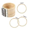 10 stk. DIY Korssting Broderi Cirkel Justerbar Bambus Ramme Ring Støtte 8cm