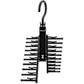 Miniatyrbillede 5 af 5: 20 Slips Hanger Holder, Justerbar Slips Stativ Bælte Skærv Hook Hanger Holder Organizer Med Anti-Slip Clips Til Slips, Bælte, Skærv Sort 1stk