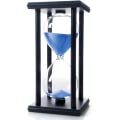 Miniatyrbillede 2 af 5: 60 minutters timeglas, træ sandtimer, blå