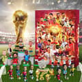 Fodbold Legetøjs Julekalender til Børn, VM Julekalendere 2024 Nedtælling 24 Dage, Overraskelses Legetøjs Blind Box Gaver til Drenge Piger