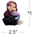 Miniatyrbild 2 av 3: Miniatyrträdgårds sjöjungfrufe statyer- Dröm sjöjungfru Listening Mermaid on Reef