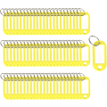 Miniatyrbillede 1 af 5: Nøgletags 100 stk. Nøglering Tags Nøgleetiketter Plastik Nøglebrikker Id Tags Nøgleringe Navneskilte Bagage Id Etiketter med Etiketter Split Ring Nøglering (Gul)