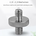 Miniatyrbillede 6 af 7: 2 stk. 1/4\" til 1/4\" han gevind stativskrueadapter, kameraadapter skrue, dobbeltkop studs kamera gevindadapter, til kamera, skulderstativ, lysstativ