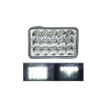 Miniatyrbilde 3 av 4: 2 stk 4x6 tommers 90w LED-pærer krystallklare frontlykter rektangulære erstatnings forseglede frontlykter