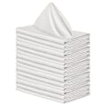 Miniatyrbillede 1 af 5: 12 stk. Hvide Kludservietter 30 x 30 cm Polyester Vaskbare og Genanvendelige Bordmiddagsservietter til Bryllup, Banket, Hjem