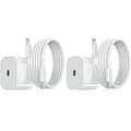 2-pack iPhone-laddare - Snabbladdare - Adapter + 2-meterskabel 20W Lightning Vit 2-pack iPhone (NT) 2-pack Lightning 2-Pack Lightning