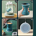 Miniatyrbild 5 av 5: Bärbar kaffemugg, lätt resekopp, större kapacitet 320 ml hopfällbar Crday-present