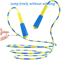 Miniatyrbillede 2 af 5: Blød Perle Springtov, Justerbar Tangle-Free Segmenteret Fitness Springtov til Mænd, Kvinder, Børn og Studerende (9 Fod, 280 cm)