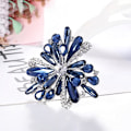 Miniatyrbillede 5 af 5: Vintage Diamant Brosche til Kvinder - Elegant Simuleret Krystal Brosche - Blå