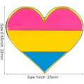 Pikkukuva 2 / 7: 5 kpl biseksuaali ylpeys sydänmuotoinen rintaneula rintaneulat lippu rintaneula rintaneulat Pansexual 5pcs