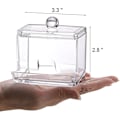 Miniatyrbillede 2 af 5: Ubiuo 7 Oz bomuldspindholder, Qtip bomuldsknopper kugledispenser, badeværelsesbeholdere klar apotekerkrukke til opbevaring 1 stk