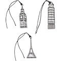 Pikkukuva 1 / 5: Ro Eiffel-torni metallinen kirjanmerkki lukemiseen merkitsevä luovia kirjanmerkkejä lukijalle, naiselle ja lapsille (hopea 3 kpl)
