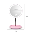 Miniatyrbillede 2 af 5: Lighted Large Makeup Mirror 360-graders roterende LED-lys spejl lysstyrke justerbar cirkel forfængelighed