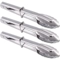 Miniatyrbilde 1 av 5: Mini rustfrie serveringstenger i rustfritt stål, små metalltenger for servering av mat, matlaging, salat, grilling (7 tommer, 3 stk.)