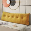Kileformet pute for sengehode, hodestøtte, lang pute Yellow 100*40*12cm