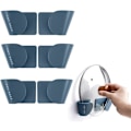 Miniatyrbillede 1 af 5: 3 Par Panlågsholder Organiser Stærk Selvklæbende Potlågsstativ Holder Stativ Væghængt Saucepan Dæk Opbevaring Bageudstyr Organizer