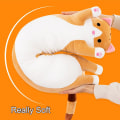 Miniatyrbild 3 av 5: Jättekattepluffy Cartoon Kitty Sovkramande Kudde, Mjuk Kattunge Kroppskudde Docka Kattleksak för Barn Flickvän Yellow 70cm/27.55inch