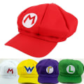 Miniatyrbillede 1 af 2: Luigi Bros bogstavtrykt hat, Cosplay hat - Purple