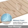 Miniatyrbillede 2 af 4: Memory Foam Bademåtte, 40 x 60 cm, Ekstra Blød Skridsikker Bademåtte, Super Absorberende Bademåtter til Badeværelsesgulv, Beige