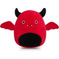 Miniatyrbillede 1 af 5: Rød flagermus bamse, 8 tommer rød bamse Kawaii flagermus bamse, buttet krop flagermus bamse