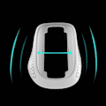 Miniatyrbild 4 av 5: Bekväm musmatta för Magic Mouse 2/3 Bas Ergonomisk design Exakt passform Vit