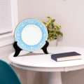 Miniatyrbillede 4 af 5: 6 tommer træplade stand staffeli display stand pladeholder orientalsk boligindretning sort