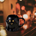 Miniatyrbillede 1 af 5: 14oz Halloween Spøgelseskop Sød Keramisk Spøgelseskop Til Kaffe Adorable Spøgelsesdekoration Spooky Spøgelseskop Ghostface Kop Kaffe Kop Til Voksne Børn Kvinder Ferie O Black One size