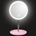 Miniatyrbillede 5 af 5: Lighted Large Makeup Mirror 360-graders roterende LED-lys spejl lysstyrke justerbar cirkel forfængelighed