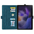 Pikkukuva 3 / 5: Samsung Galaxy Tab A9:lle suunniteltu nahkainen tabletin suojakotelo, jossa on rakkausperhonen-reliefikuvio Blue