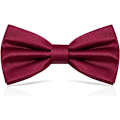 Miniatyrbillede 1 af 5: Forbundet butterfly til mænd, Tux butterfly Justerbar formel nakke butterfly Satin butterfly til fest bryllup (Maroon Red)