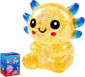 Glittrig Axolotl Squishy Leksak, Squishy Leksaker, Långsamt Återgående Squishy Orange