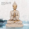 Miniatyrbillede 2 af 5: Håndlavet håndværk hjem ornament Buddha håndværk, udskæringsstatue, Buddha-statue, Buddha-figur til fødselsdagsgave til hjem til kontordekoration (en guld)