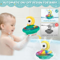 Miniatyrbild 4 av 4: Sprayvattenleksak Spin Baby Lysande Badleksak, Automatisk Sensor Spray Duschleksak med LED, Badkar Pool Badleksak Present till 1 2 3 4 5 År Gamla Pojkar Flickor Rocket